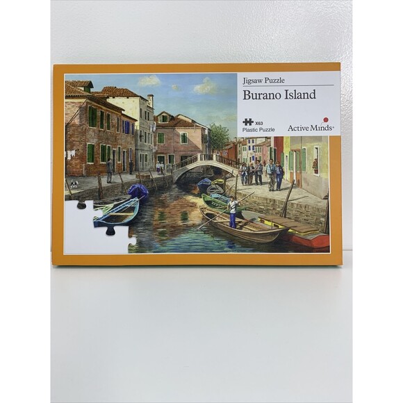 Active Minds 63 Piece Burano Island Puzzle Activity Level 4 Seniors - Picture 1 of 5